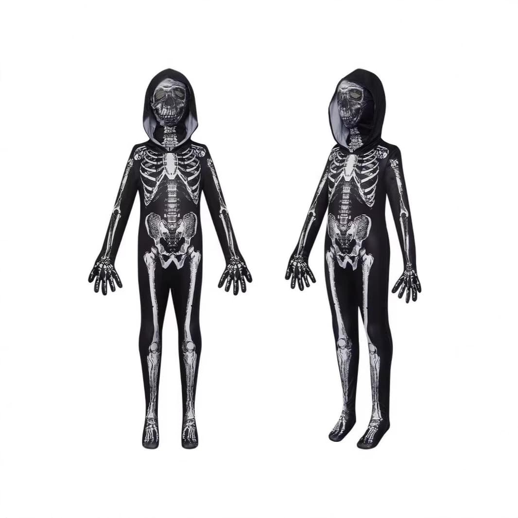 Halloween Costume Kids Adults Skeleton Family Matching Cosplay Horror Game Party Masquerade Outfit