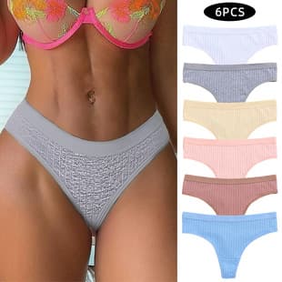 New Style Thong - Spiral Pattern Cotton Breathable Women's Daily Thong - European Size Thong