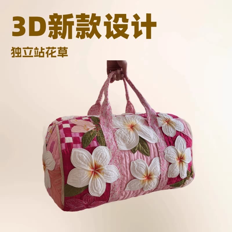 3D New Independent Site Floral Series Travel Bag Fashion Printed Women's Yoga Bag Handbag