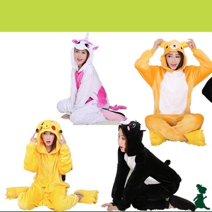 Autumn/Winter Flannel Lion, Monkey, Horse, Donkey Cartoon Animal Dinosaur Onesie Pajamas Parent-Child Matching Homewear