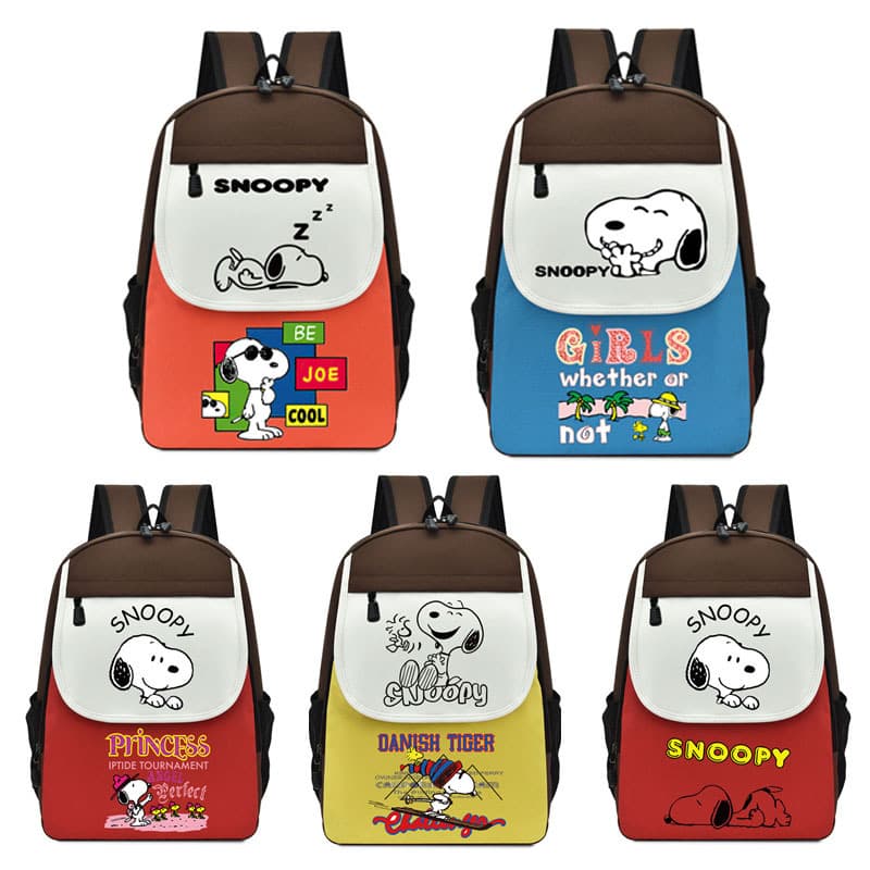 Cartoon Snoopy Backpack Student Schoolbag Children's Schoolbag Large Capacity Campus Backpack
