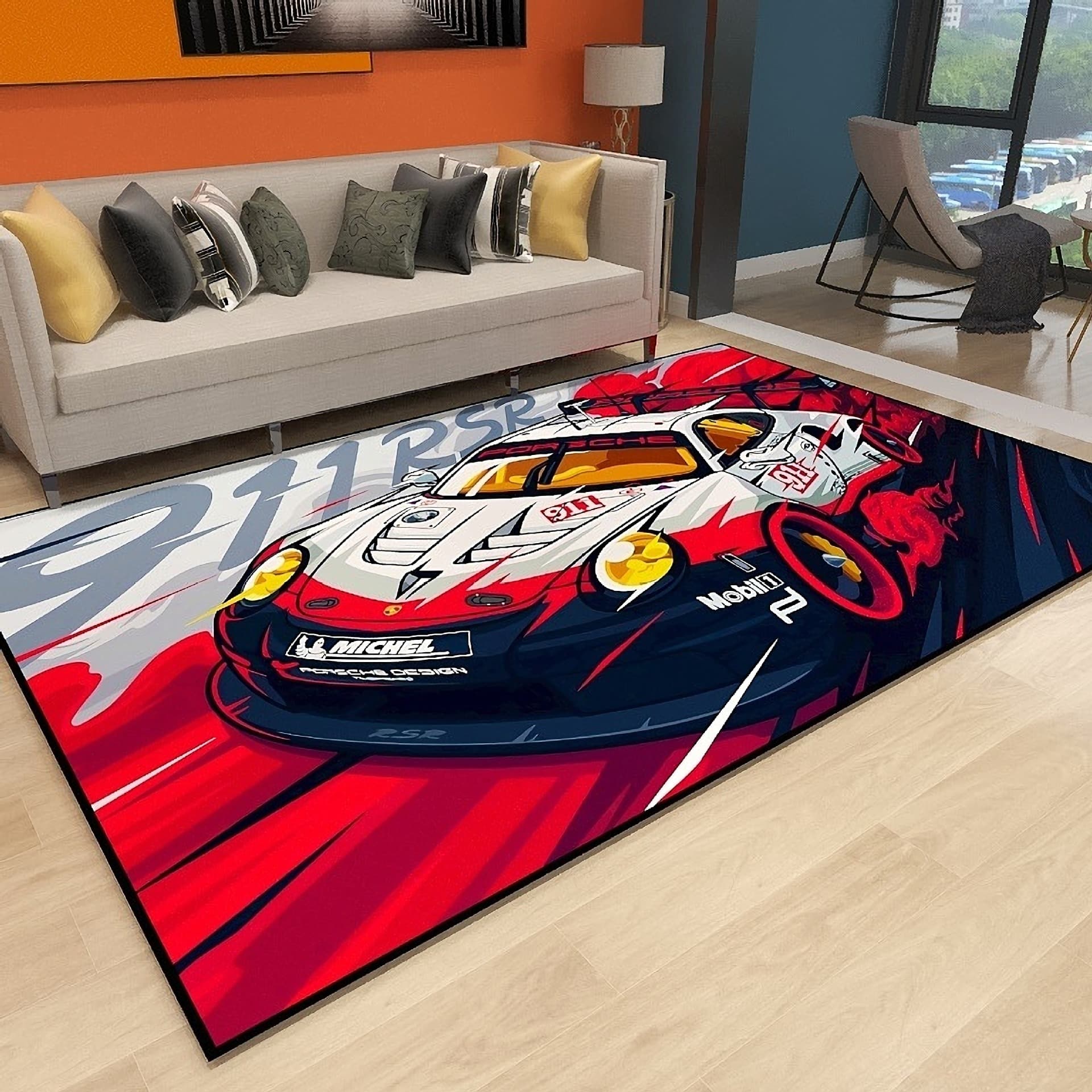Amazon New Carpet Cool Living Room Decoration Sofa Coffee Table Floor Mat Kids Room Full Coverage Mat