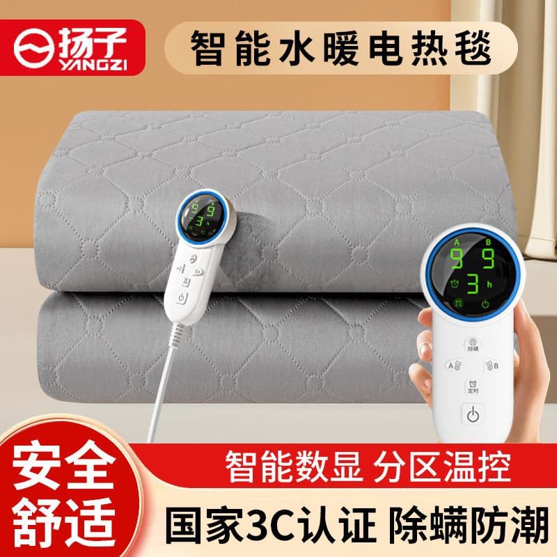 Smart Water-Filled Electric Heating Blanket Double Dual-Control Household Student Dormitory Single Electric Mattress Pad Water Circulation Electric Heating Blanket