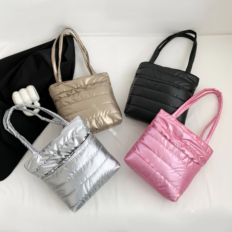 Cross-border Versatile Large Capacity Cotton Tote Bag for Women Bags 2023 Winter New Trendy Simple Underarm Shoulder Bag