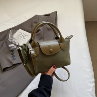 Korean Trendy Niche Design Nylon Women's Bag, Spring Summer Retro Handheld Small Square Bag, Versatile Shoulder Crossbody Dumpling Bag