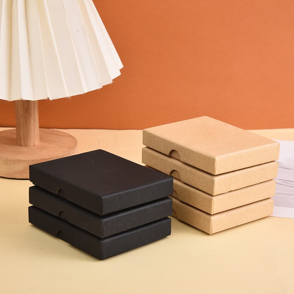 Necklace Gift Box Premium Bracelet Packaging Box Black Flip Lid Earring Ring Jewelry Box In Stock
