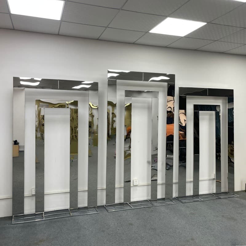 New Best-Selling Wedding Arch Silver Arch Stand Background Frame Stainless Steel Square Arch Balloon Arch