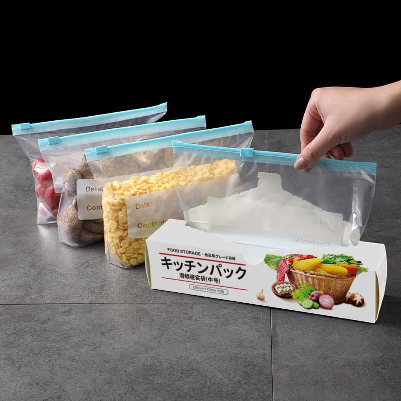 Nut self-sealing airtight plastic bags, zipper preservation bags, household sealing bags, food-grade refrigerator organization and portioning bags