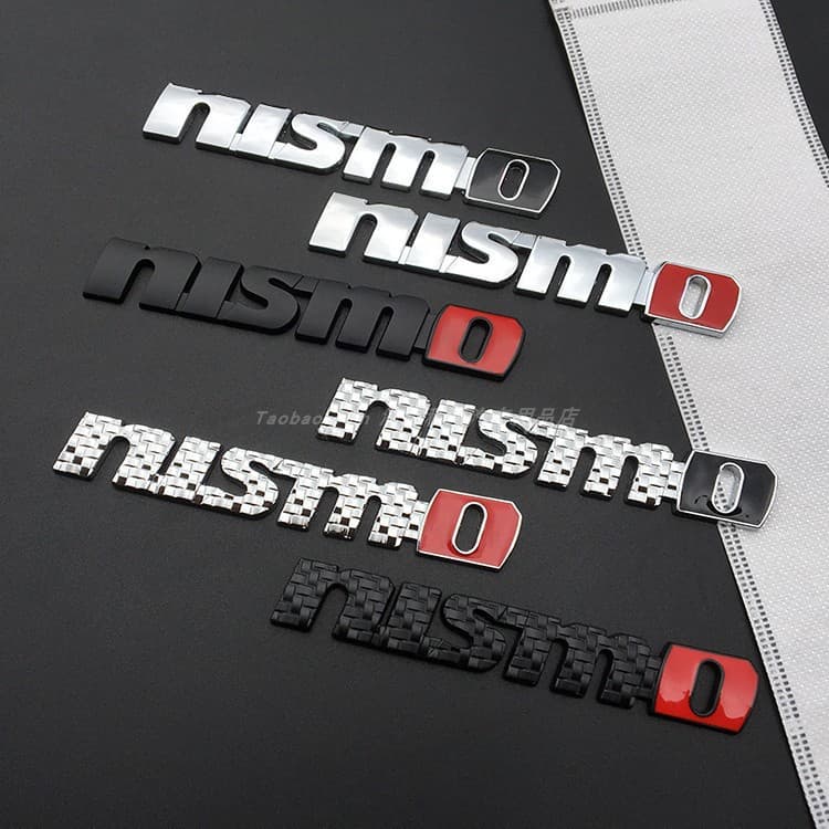 Suitable for modified car side decals, NISMO GTR metal badge for Sylphy, X-Trail, Teana, Tiida, Bluebird grille badge