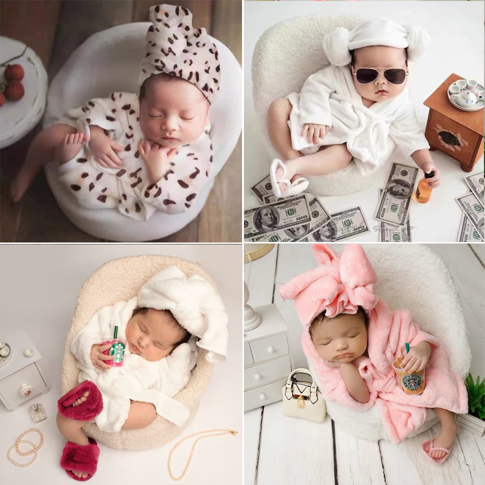 Cross-border Newborn Photography Bathrobe Baby Pajamas Studio Photo Clothing Boys Girls Baby Photo Set