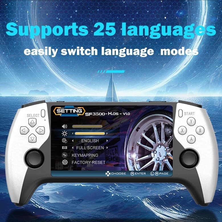 Cross-border New SF3500 4.5-inch Large Screen Dual Joystick Game Console Open Source Handheld Retro Portable Arcade HD