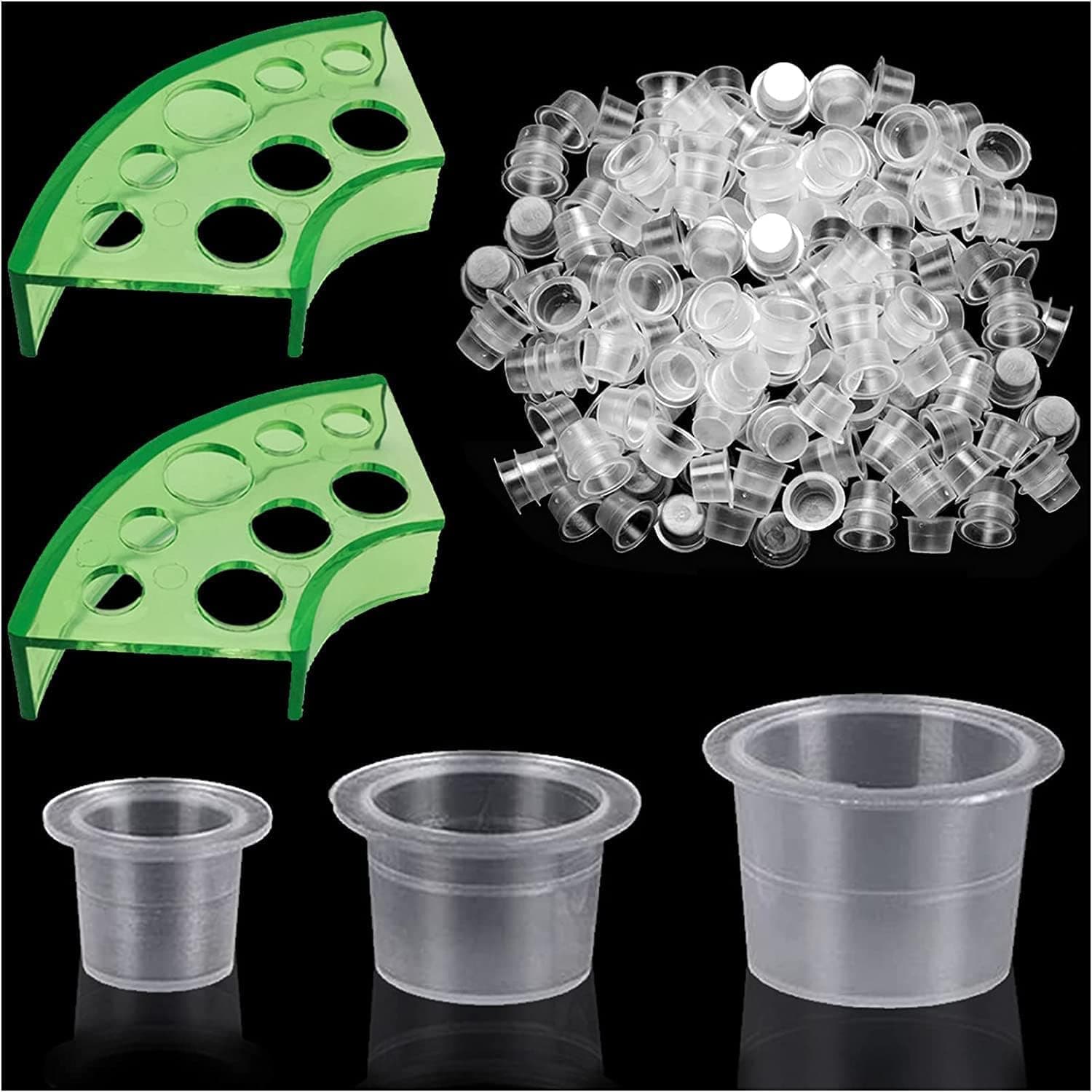 Tattoo ink cup fan rack 300 cups small, medium and large tattoo ink cup tattoo accessories cross-border