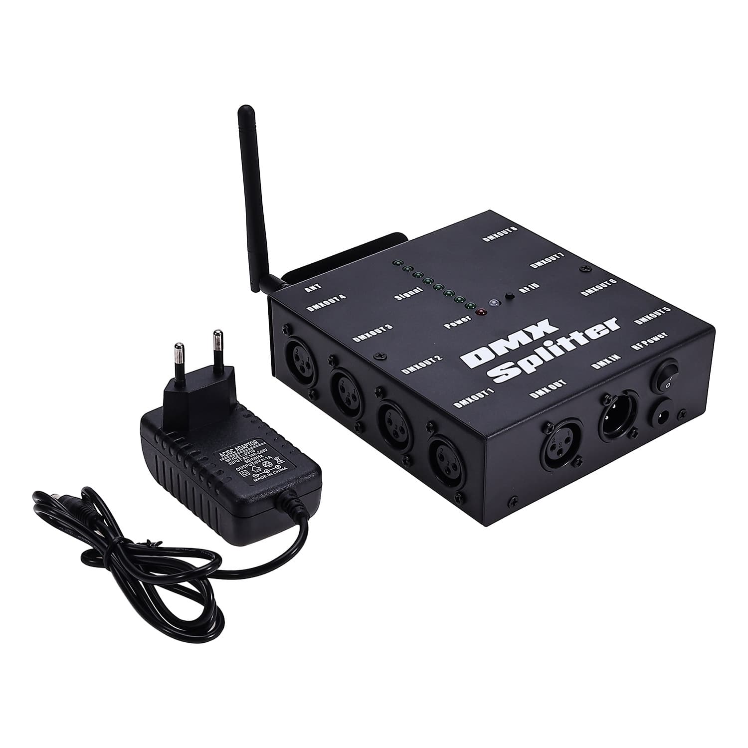 8-channel wireless DMX512 signal amplifier, DMX controller, DMX512 distributor console