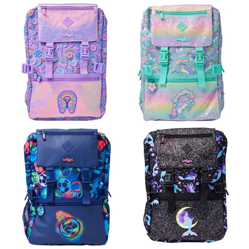 Australian Smiggle Large Backpack for Students, Dual Shoulder, Kids Outdoor Casual Bag, Large Capacity