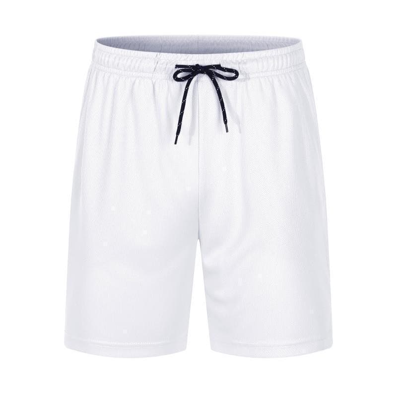 New Summer Men's Beach Shorts, Casual Large Size Mesh Shorts, Sports Breathable Knee-Length Shorts, Drawstring Quick-Dry Mid-Length Shorts