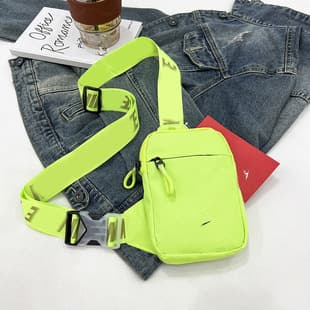 New Summer Travel Crossbody Bag, Outdoor Sports Nylon Men's Waist Bag, Fashionable Versatile Letter Chest Bag for Women