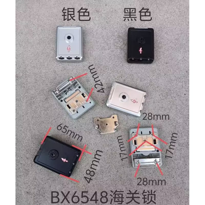 Luggage Square TSA Lock, Aluminum Frame Buckle Lock, Hardware Accessories, Anti-theft TSA Password Lock with Key