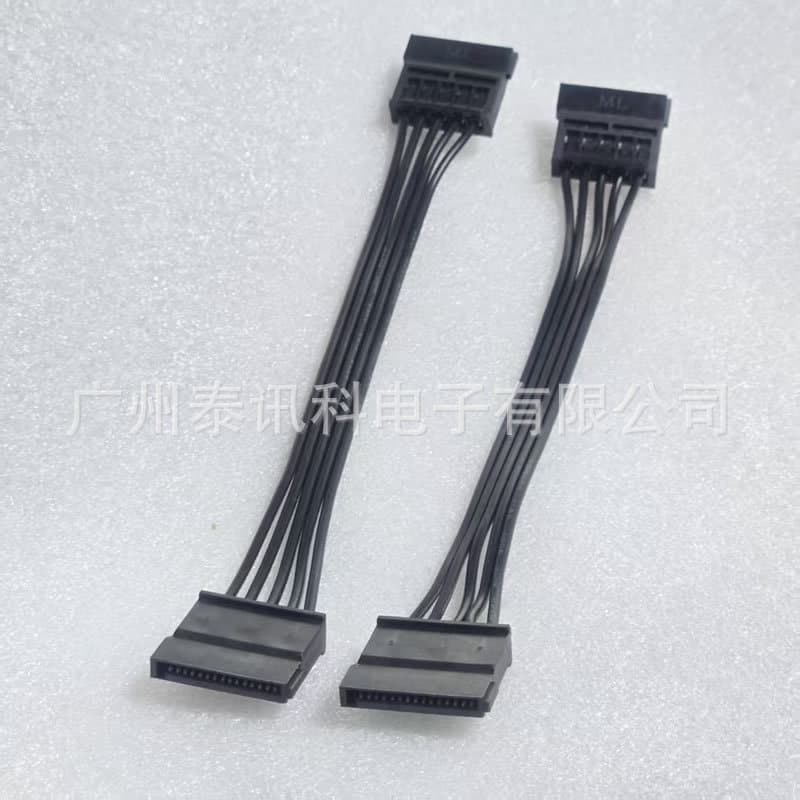 Compatible with ASUS ITX motherboard SATA power cable, female to female, 15-pin male to male, mechanical hard drive power cord