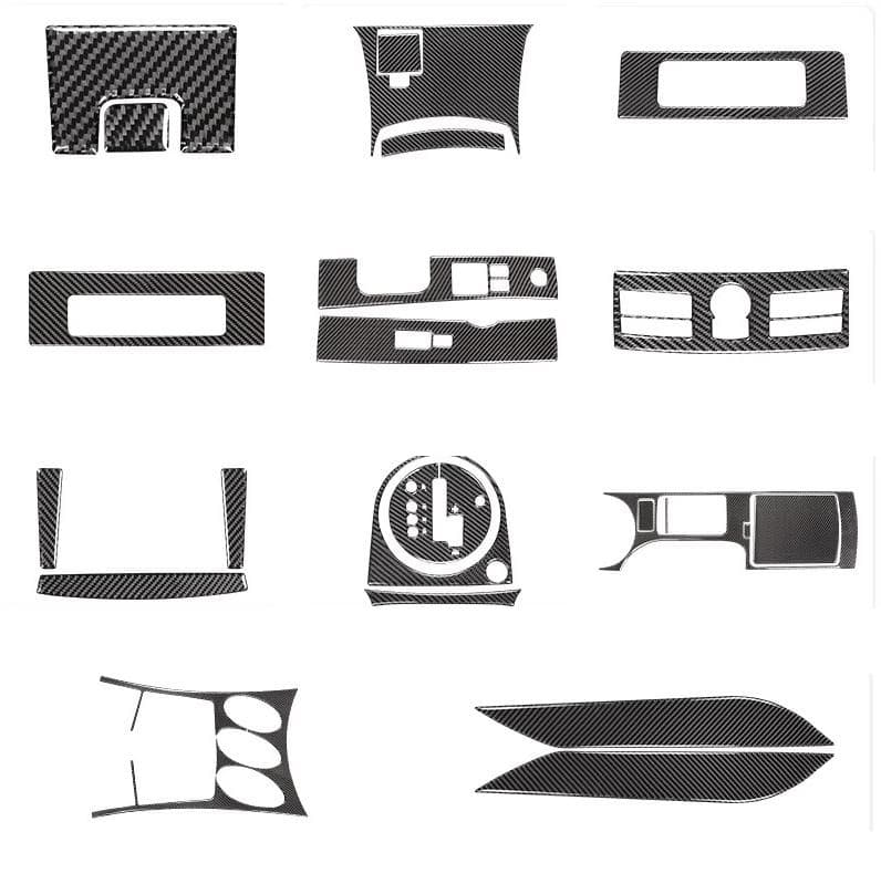 Suitable for 06-09 Nissan 350z Interior Modification Carbon Fiber Steering Wheel Center Console Air Vent Decorative Stickers
