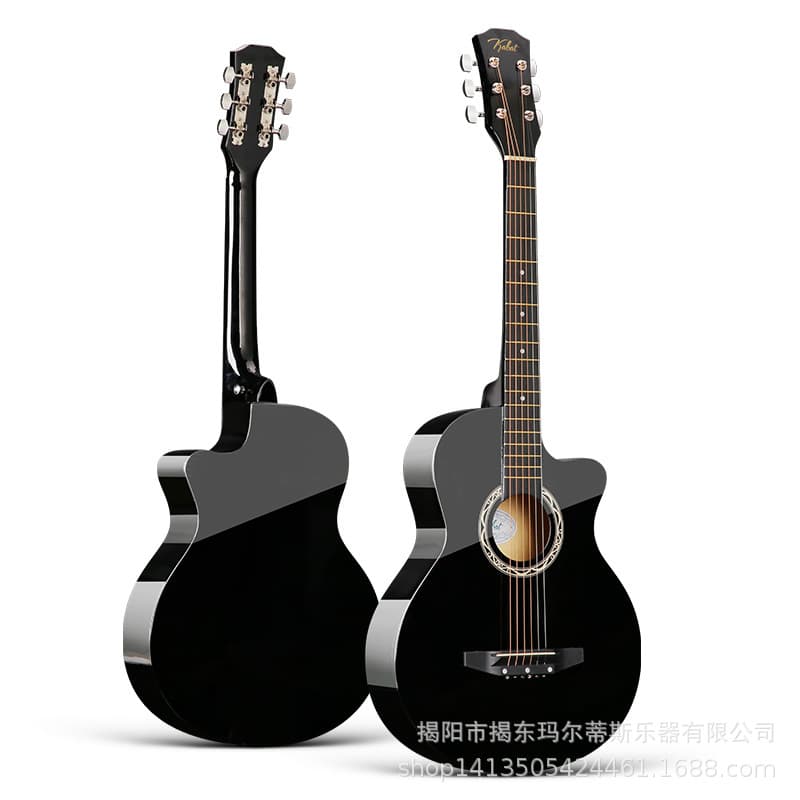 Factory Direct Guitar Instrument 38-Inch Basswood Matte Gloss Practice Guitar Beginner Acoustic Classical Guitar Wholesale