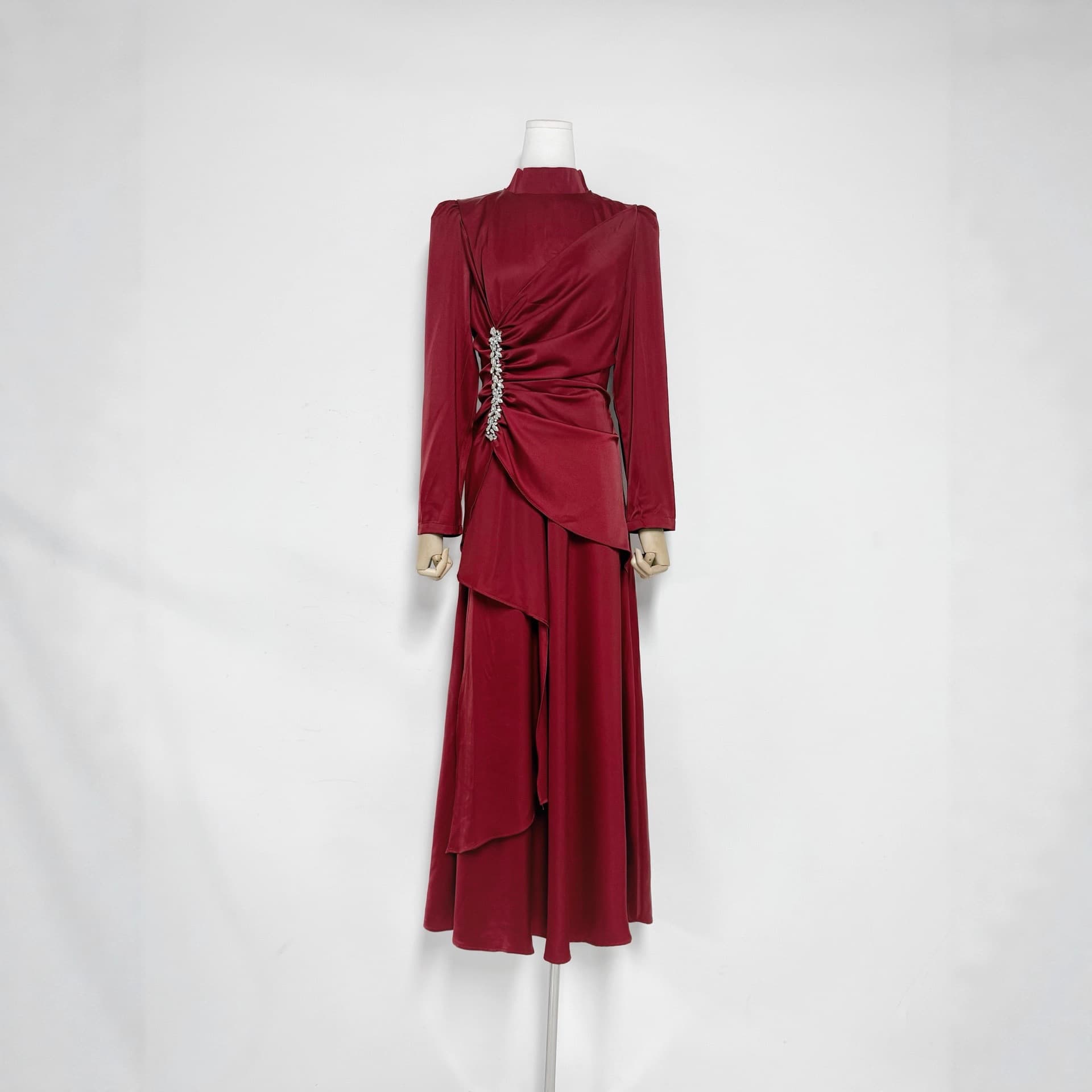 2025 Fall/Winter European and American Sexy Irregular Waist-Hugging Slim-Fit Blazer Dress Long New Fashion Women's Wear