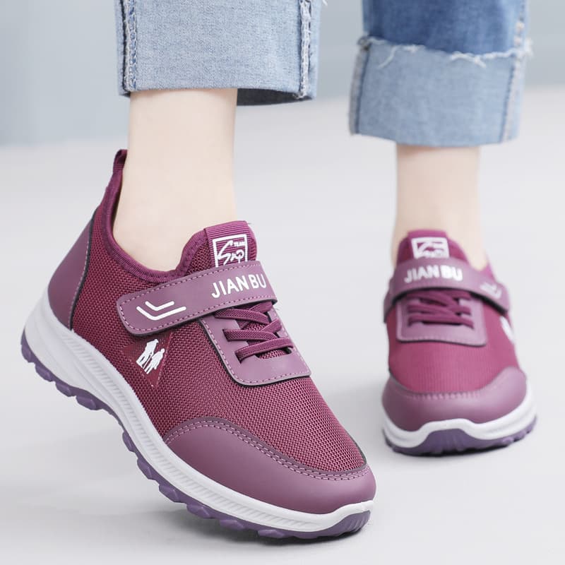 Women's Walking Shoes 2025 Autumn New Arrival Women's Style Breathable Lightweight Shoes with Diamond Mesh, Old Beijing Cloth Shoes