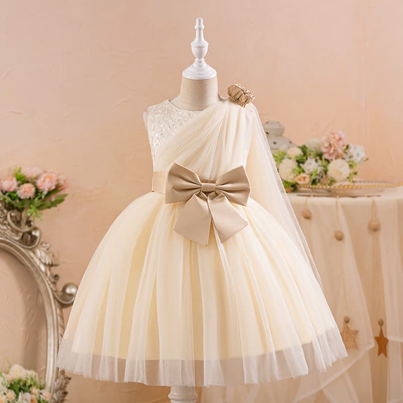 Children's Piano Performance Host Dress Flower Girl Wedding Birthday Banquet Dance Performance Little Girl Princess Dress