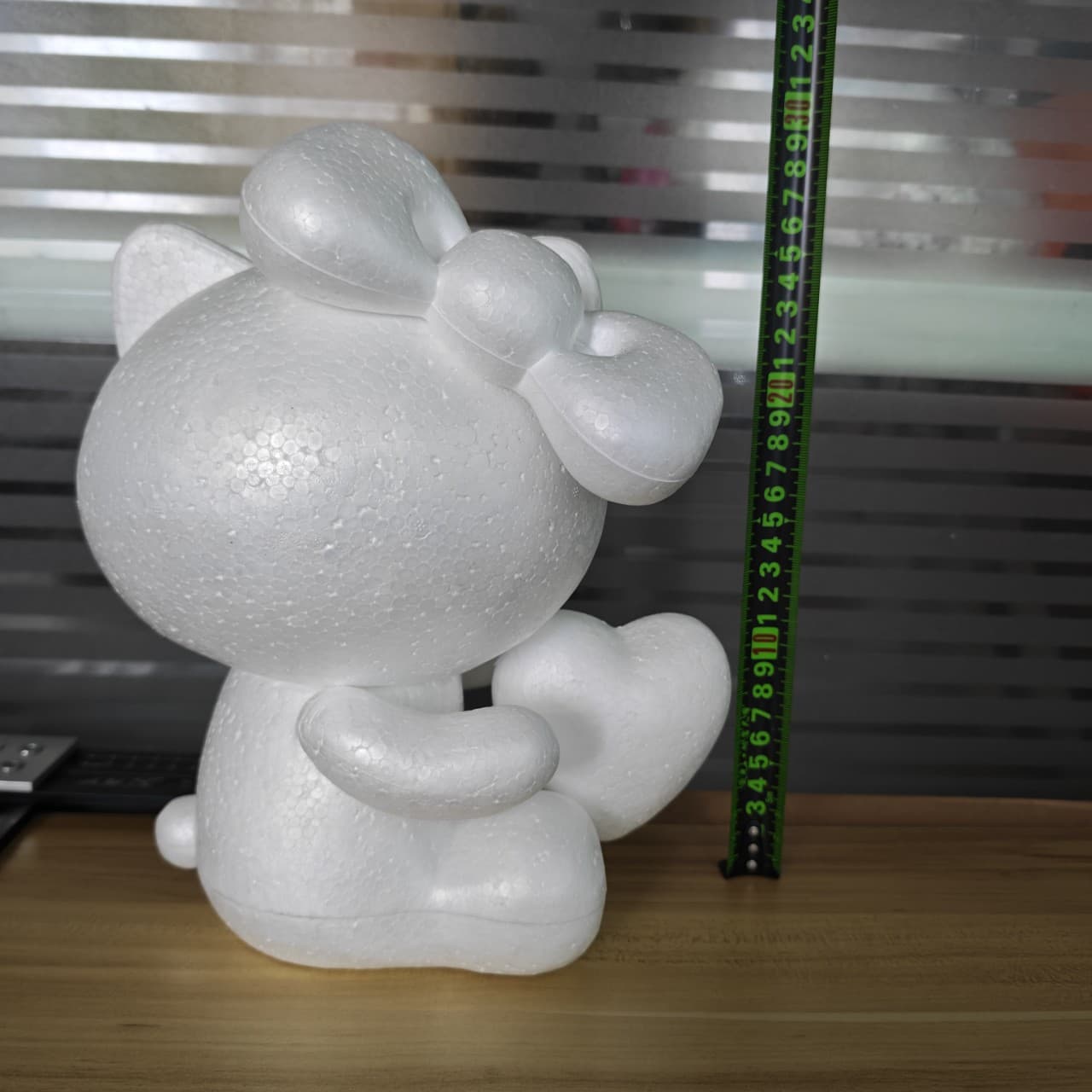 Factory Wholesale Preserved Flower Kitty Foam Cat Model Viral Style Mold White Blank Flower Shop DIY Material Kit