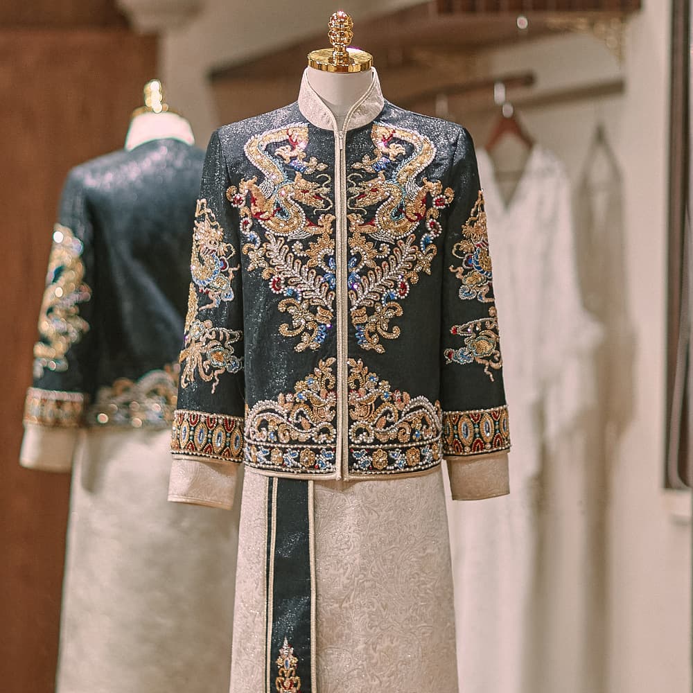 Xiuhe Suit Groom 2025 Autumn/Winter New Chinese Wedding Gown Tang Suit Dragon and Phoenix Gown Wedding Hanfu