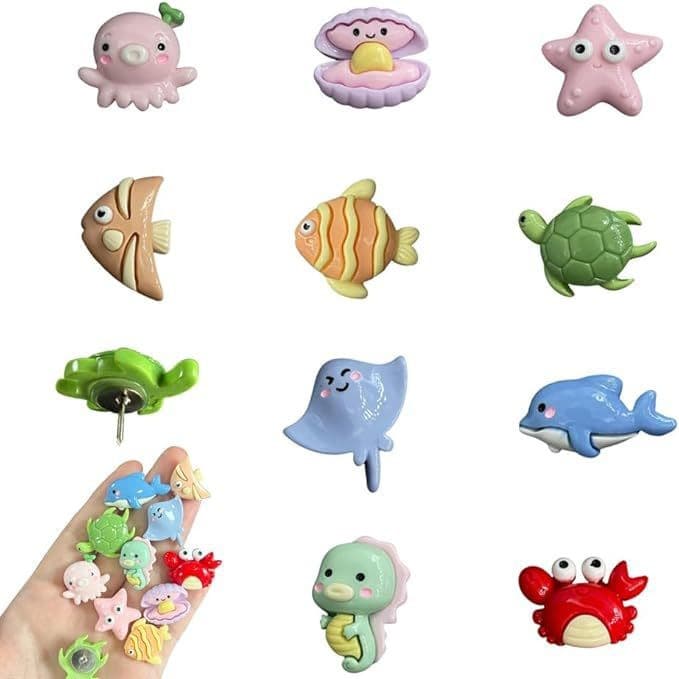 Cross-border Amazon Ocean Animal Push Pins Cute Bulletin Board Message Board Fixing Thumb Tacks Wholesale