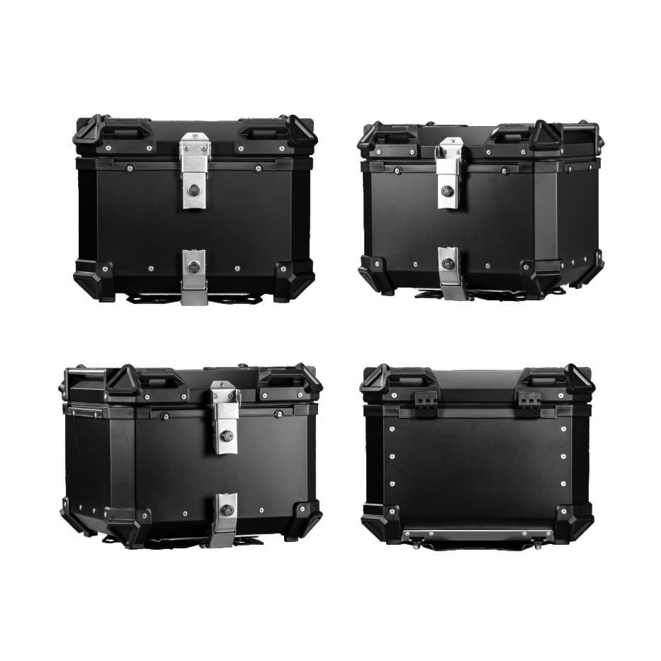Movable stainless steel quick-release motorcycle trunk 45L battery car storage box motorcycle trunk waterproof and dustproof