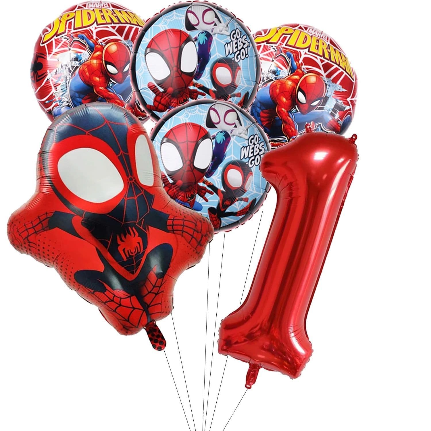 Cross-Best-Selling Marvel Spider-Man Themed Balloons for Birthday Party Decorations, Individually Packaged Aluminum Foil Balloons
