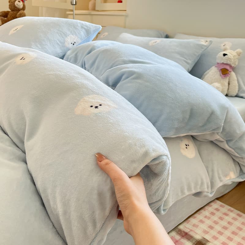 Winter Thick Milk Fleece Duvet Cover Single Piece Home Use Double Coral Fleece Duvet Cover Single Purchase Dorm Single Fleece Duvet Cover