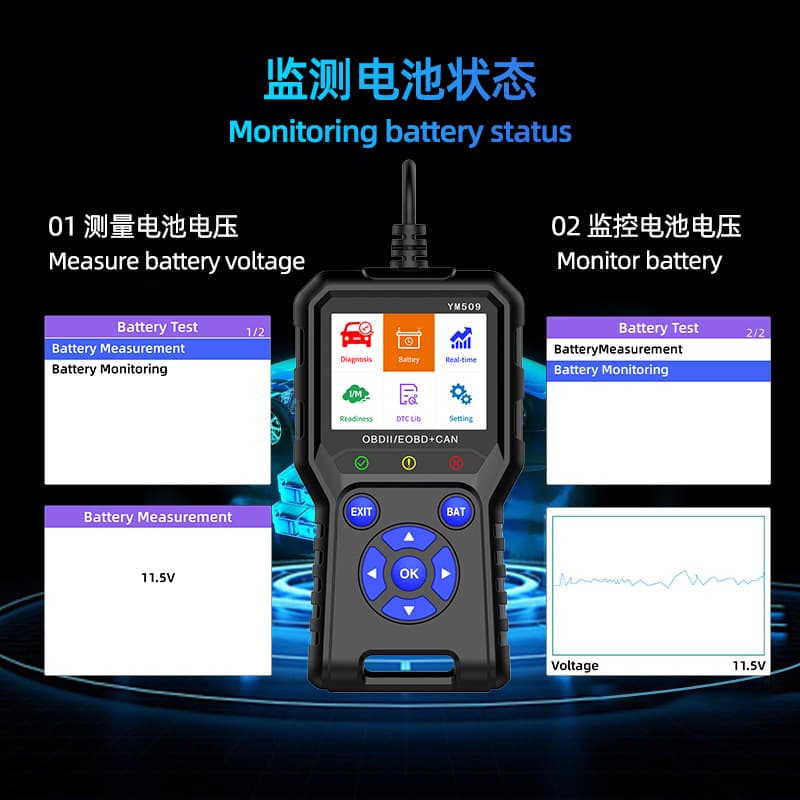 OBD Cross-border YM509 Car Diagnostic Tool Engine Fault Detection ELM327