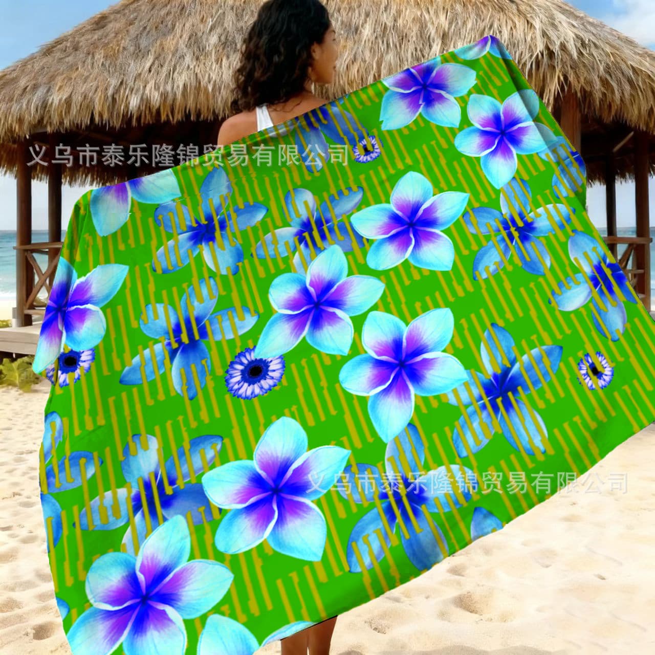 Factory Direct South Hawaiian Style Floral Rayon Midi Skirt Island Universal Style Wrap Skirt