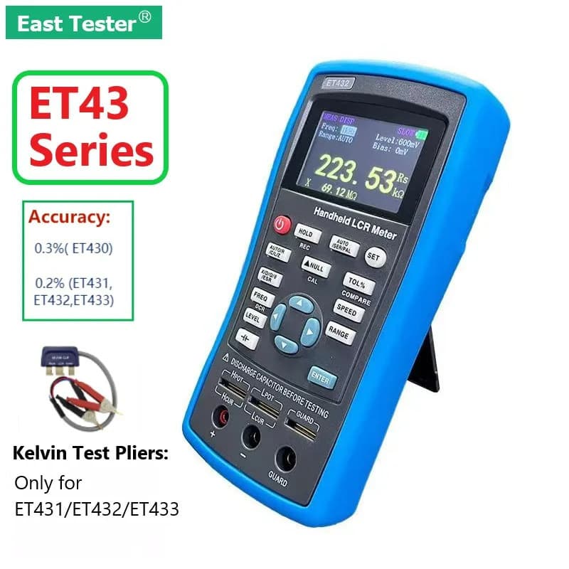 Zhongchuang Handheld Digital Bridge LCR Meter ET430 ET432 High-Precision Capacitance Inductance Resistance Meter Tester