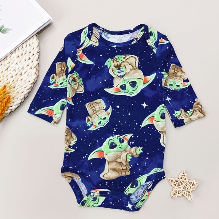 Baby's Pure Cotton Fart-wrapped Suit Newborn's Pure Cotton Cute Pattern Triangle Climbing Suit Newborn's Long-sleeved Suit