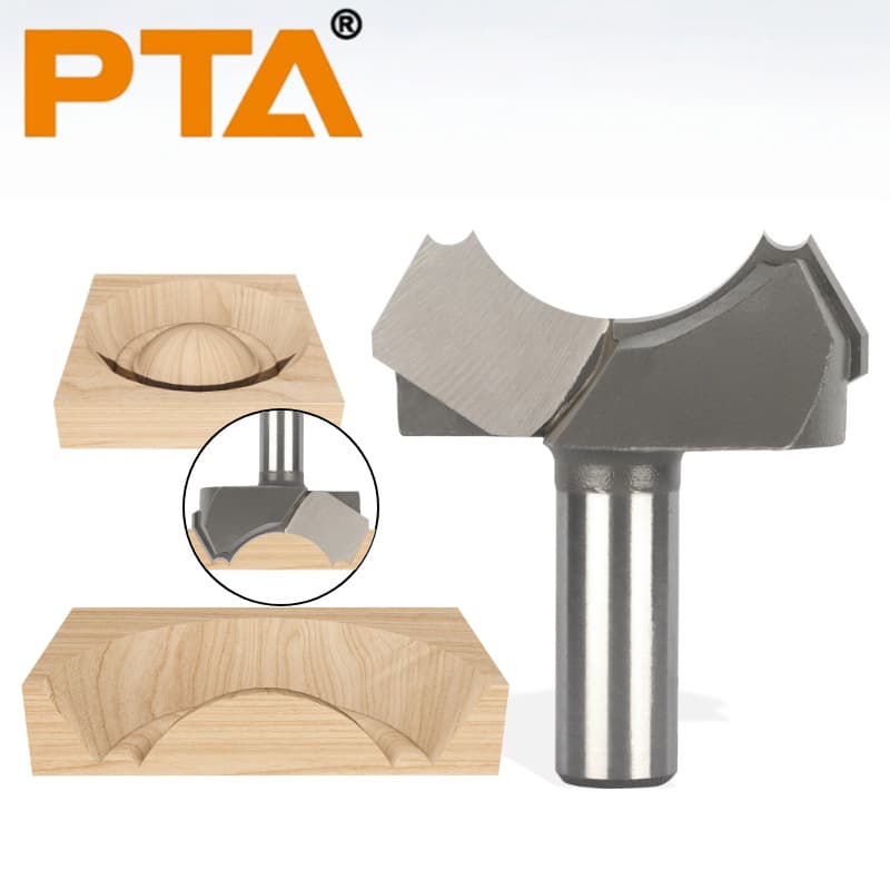 Woodworking Tool Double Arc Dragon Ball Cutter Double Ball Cutter Engraving Machine Trimming Machine Cutter Head Longan Cutter Woodworking Milling Cutter