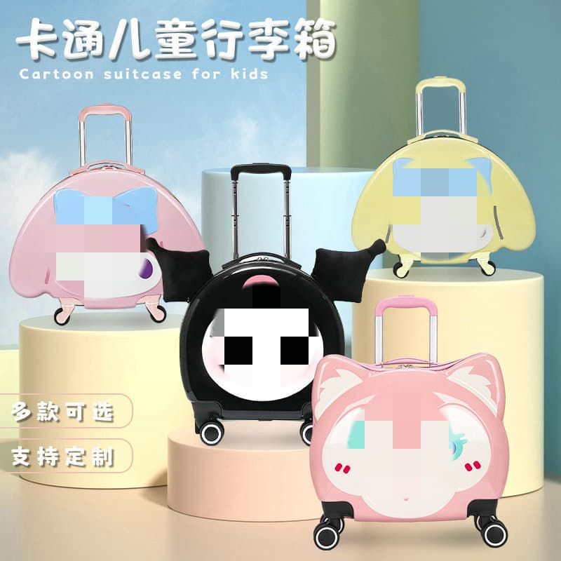 Luggage Trolley Handle Specifications Travel Children Wholesale Trolley Case Card Suitcase Lightweight Portable Anime Password Suitcase