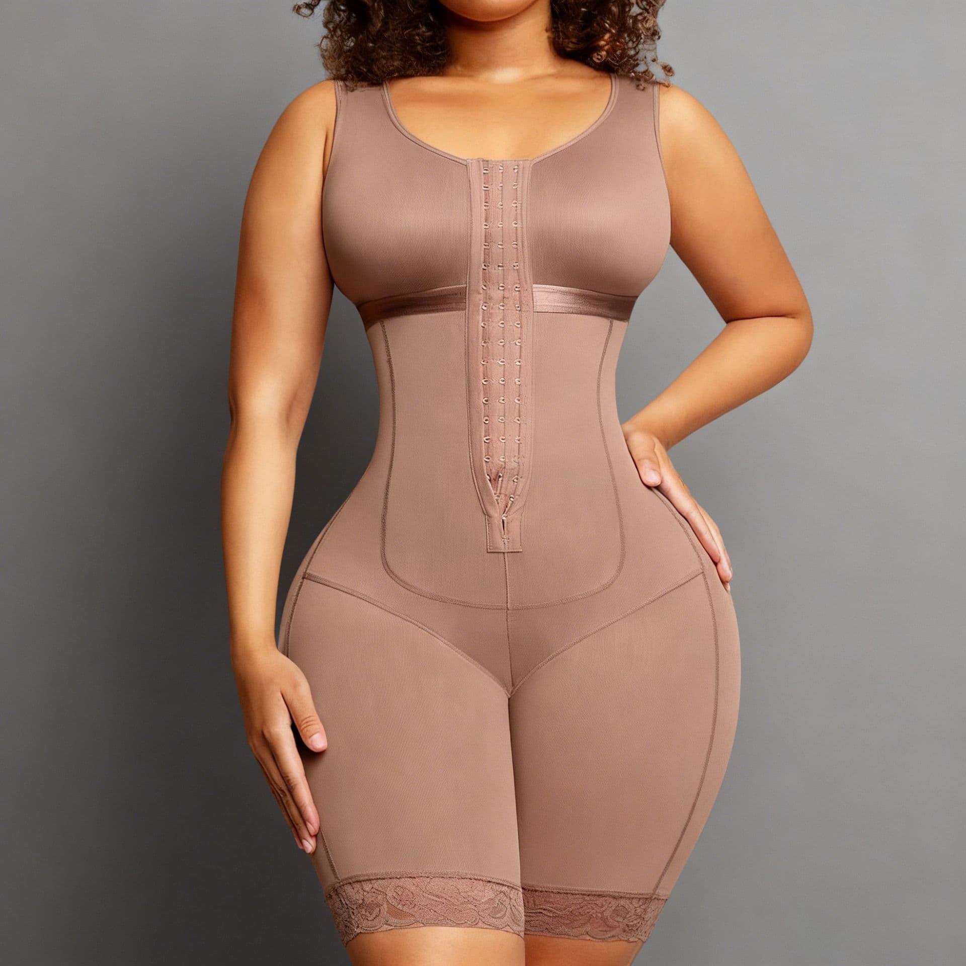 European and American cross-border bodyshaper jumpsuit, large size waist corset, tummy-lifting butt lift, tight-fitting shapewear, body shaping suit