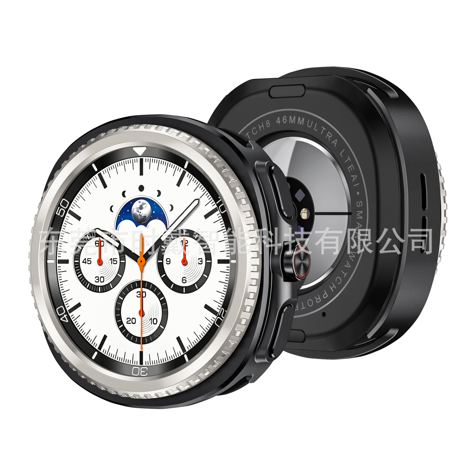 Samsung 46mm Case Original Style Rotating Bezel Metal Frame Case Compatible with Samsung Watch8 Watch Protective Case Cross-border