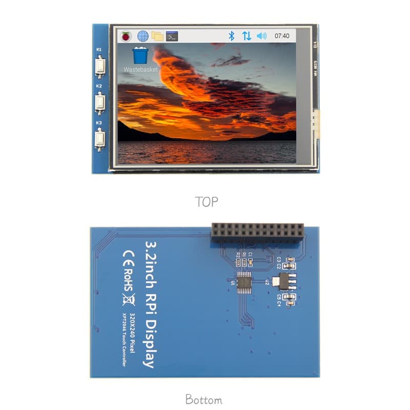 3.2-inch Raspberry Pi 5th generation touch display LCD screen Raspberry Pi LCD display 3B+/4B