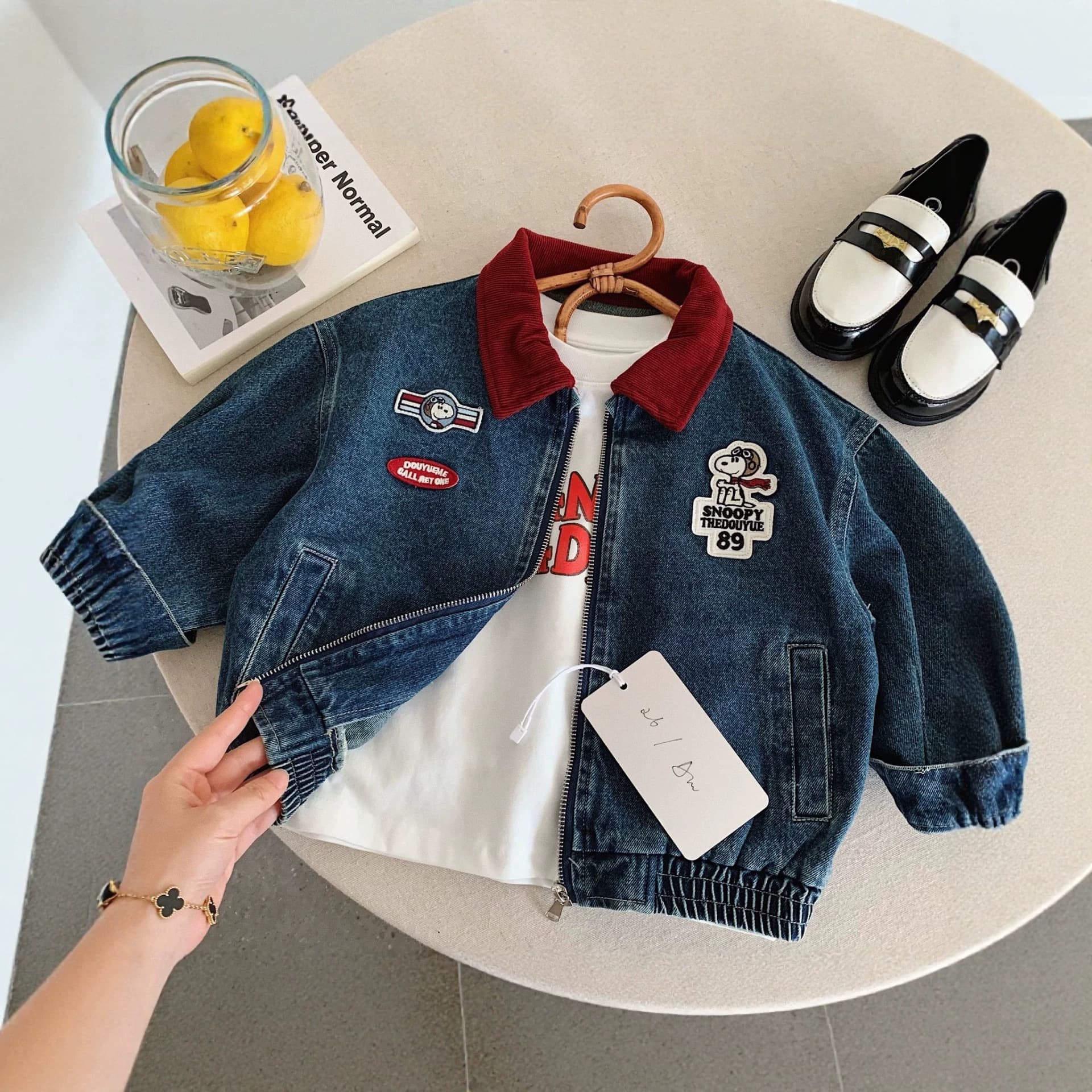 Children's Denim Jacket 2026 Autumn New Korean Style Boys' Fashionable Brand Jackets Girls' Casual Fashion Tops