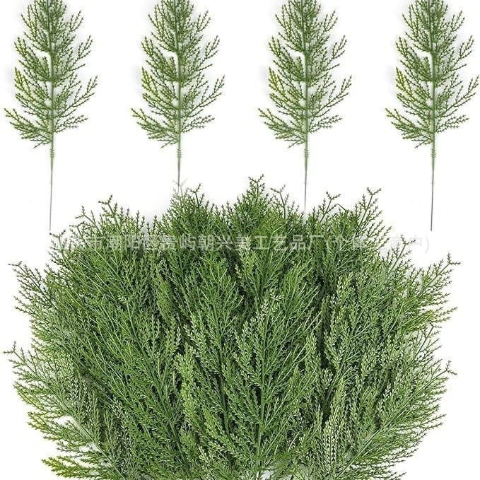 Artificial Pine and Cypress Branches Christmas Home Decor Accessories Plastic Christmas Decor