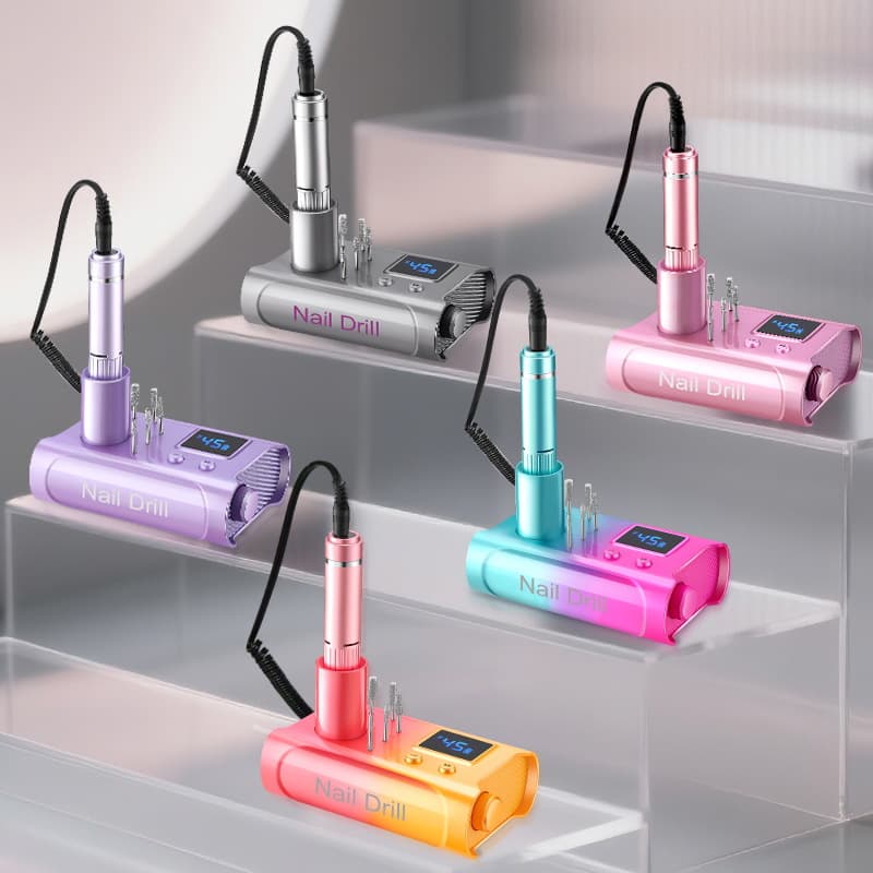 New Rechargeable Nail Drill Machine Desktop Portable Professional Nail Grinding Polishing Tool Cuticle Remover Nail File