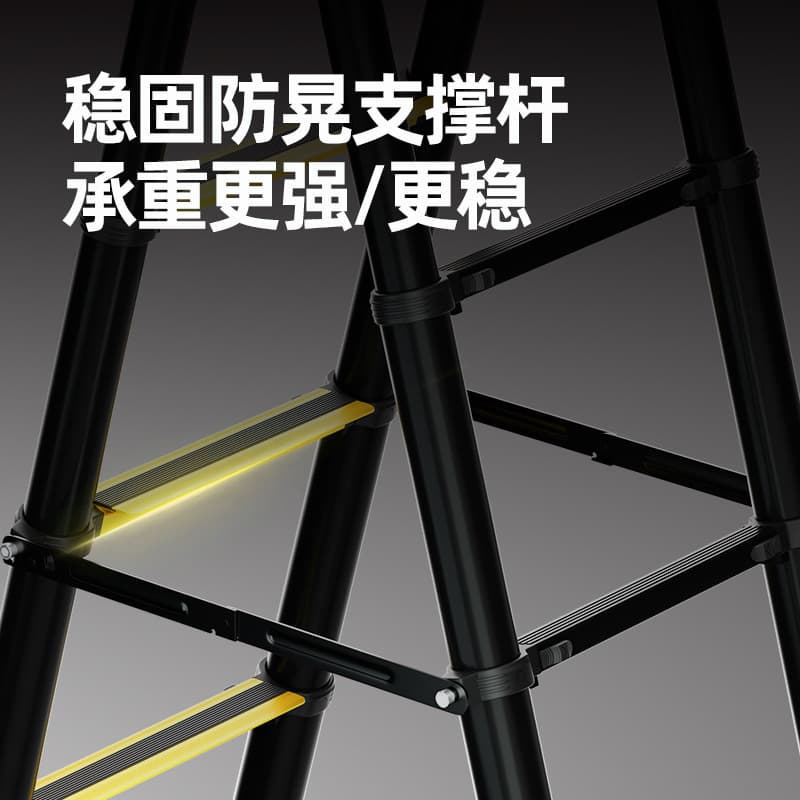 Midoli Telescoping Ladder A-Frame Ladder Aluminum Alloy Thickened Anti-Slip Folding Ladder Multifunctional Sectional Ladder Lift Ladder