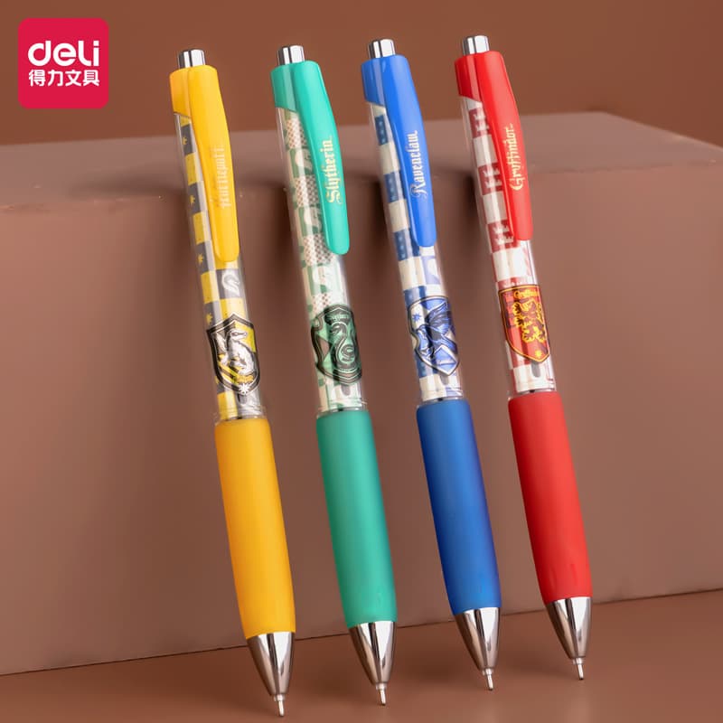 Deli SA123 Harry Potter Press Gel Pen Student Writing Pen Full Needle Sign Pen Quick Dry Black Water Pen