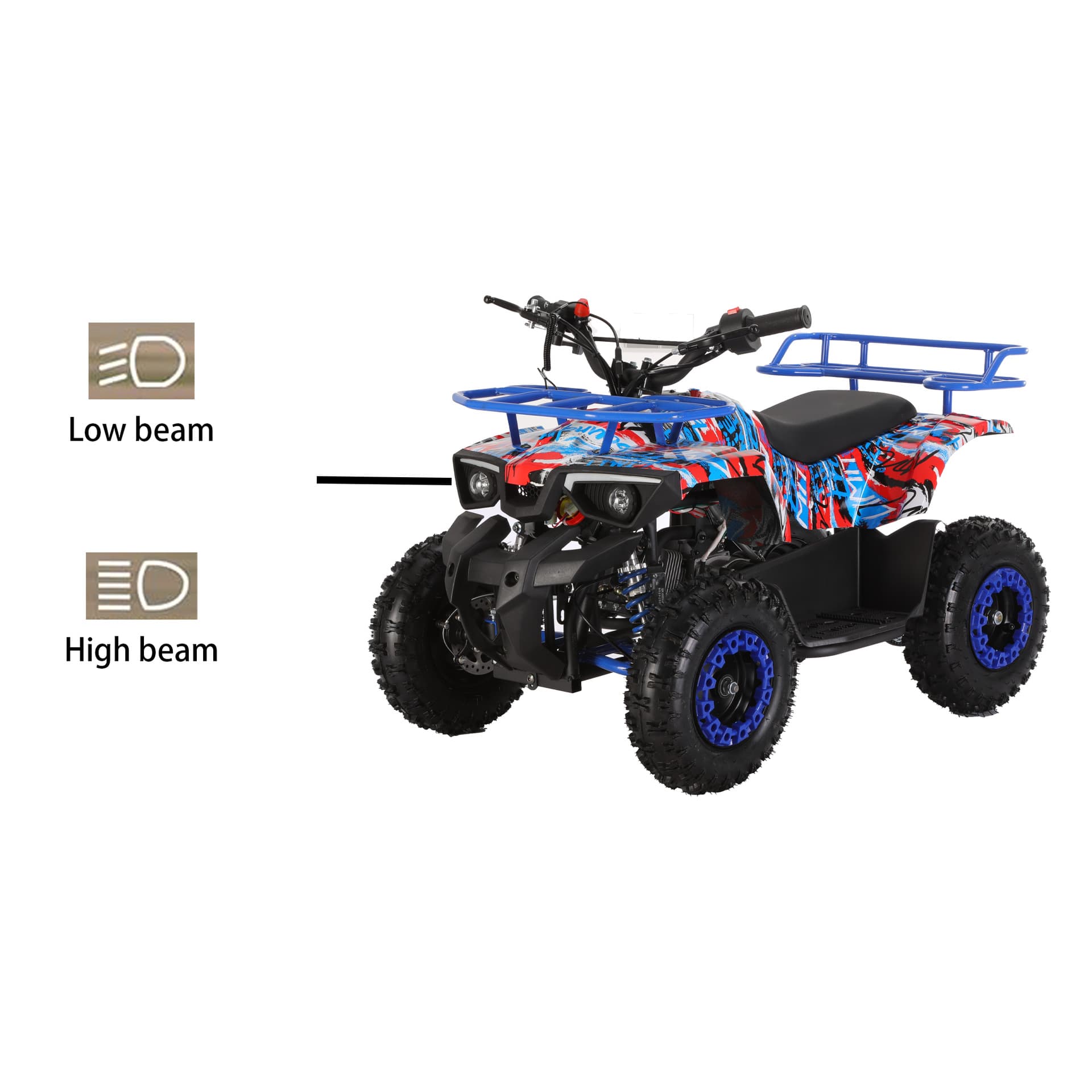 49CC Two-Stroke Mini ATV Kids Gasoline Sand Cart Small Three-Wheel All-Terrain Off-Road Four-Wheel Air-Cooled