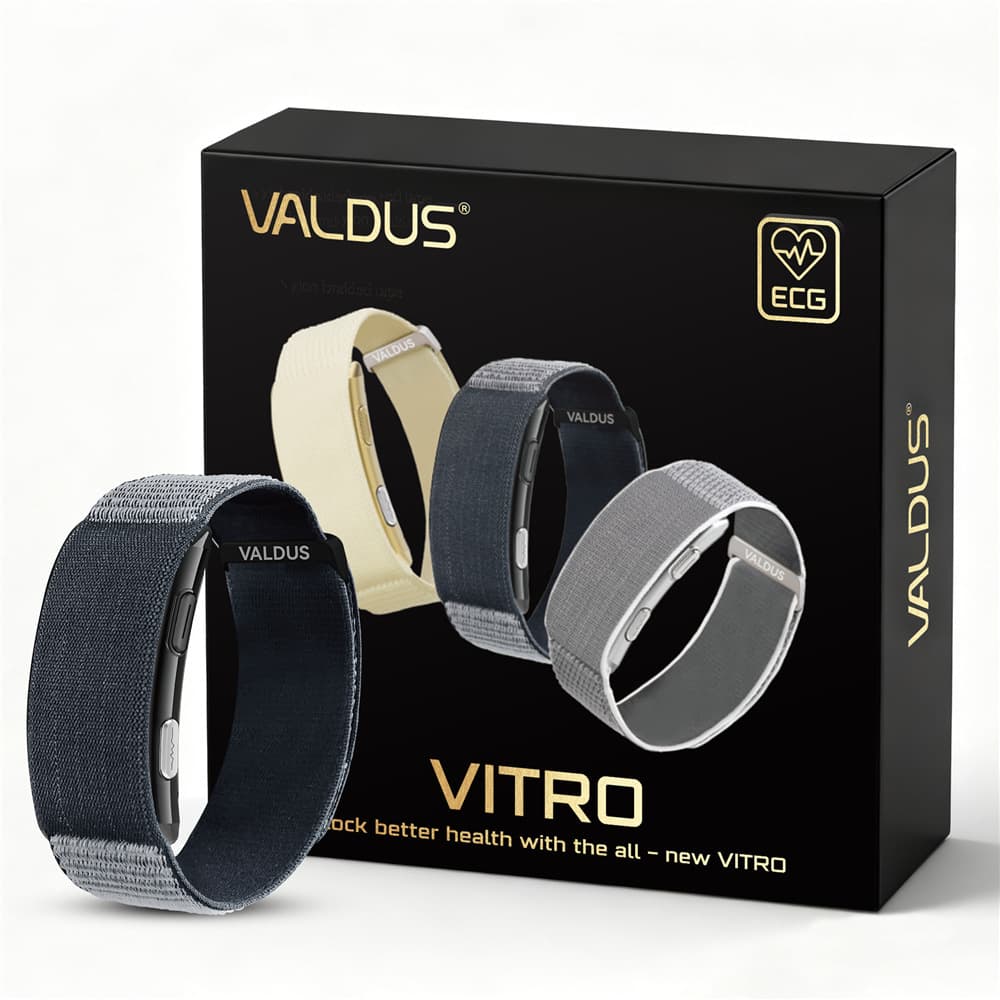 VALDUS Cross-border VITRO Screenless ECG Smart Watch Heart Rate Blood Oxygen Body Temperature Monitoring Women's Health Monitoring