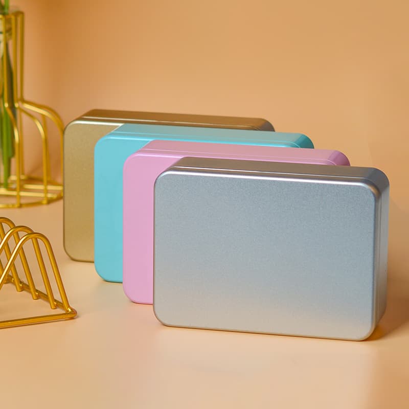 140mm rectangular tin box, tea packaging box, storage box, logo can be added.